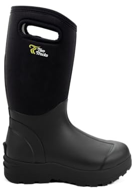 TwoTracks Neoprenstiefel Gummistiefel Baruga Herren Hoch schwarz (43)