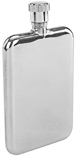 Southern Homewares Ultra-Thin Slim Premium Stainless Steel Flask, 1.5-Ounce, Chrome - Portable & Stylish