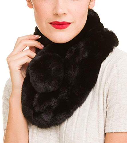 MELIFLUOS DESIGNED IN SPAIN Bufanda y Cuello de Pelo para Mujer: Cuellos de Moda para Otoño e Invierno (FC01-11)