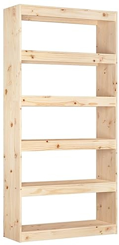 vidaXL Estantería/Divisor de Espacios Armario Estante Separador Partición Pantalla de Privacidad Mueble Librería 80x30x167,4 cm Madera de Pino