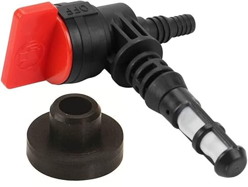 cyclingcolors robinet essence compatible avec briggs stratton 192980GS, 208961 on off 90° avec joint caoutchouc tondeuse tracteur