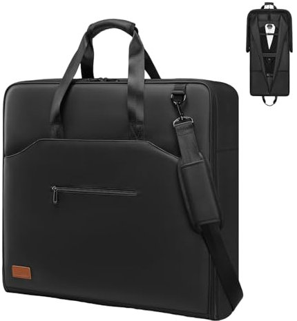 Garment Bags for Travel,Moulyan Carry on Garment Bags for Hanging Clothes Travel,Waterproof Suit Bag with Straps for Men Women Black