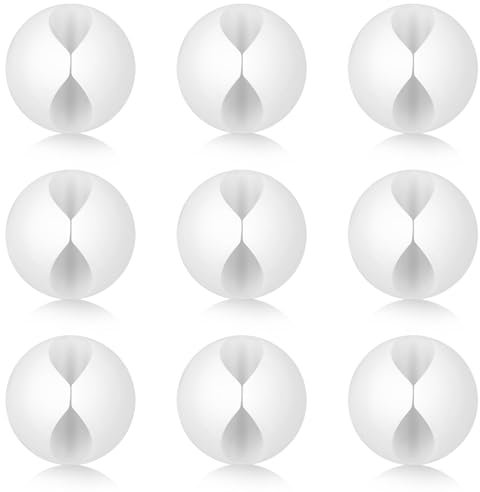 cobee 9 Pcs Adhesive Cable Clips, Charger Cord Holder for Nightstand, Cable Management Wire Cord Organizer for Desk, Nightstand, Phone Charger, Computer, Home, Office, Car(White)
