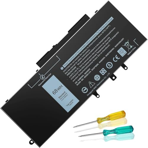 68Wh GJKNX Laptop Battery for Dell Latitude 5480 5580 5280 5288 5290 5488 5490 5491 5495 5590 5591 E5480 E5580 E5590 E5490 Dell Precision 15 35 20 3530 Replacement for Series GD1JP DY9NT 0DY9NT 5YHR4