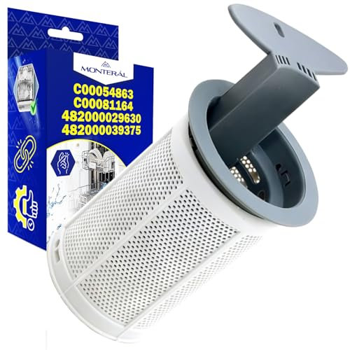 Filtre à Tamis pour Lave Vaisselle avec le Code Original C00054863 C00081164 pour Indesit 482000029630 482000039375 pour Whirlpool - Garantie de 10 Ans – MONTERAL