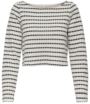 Onleva L/S Stripe Boatneck Top Jrs, Ballerino di Nuvola, M