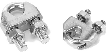 cyclingcolors 2x Morsetti per Cavo Fune Metallica Bullone a Forma di U Acciaio Zincato Tiranti per Utensili Movimentazione Fai da te, 7/16 (11,11mm)