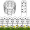 MOOACE 10 Pack Decorative Garden Fence Panels No Dig Fencing,Coated Metal RustProof Landscape Wire Border Folding Patio Fences Flower Bed,Total 96cm (H) x 3.3m (L)