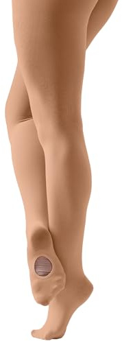 Silky Dance High Perf Convertible Ballet Tights For Women, Tan, Large