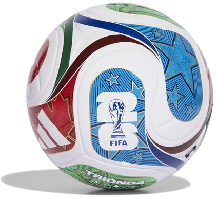 Adidas FIFA World Cup 26 Trionda League - Pallone Unisex per Adulti, Colore: Bianco, 38 EU