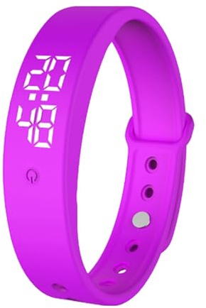 Vibrating Alarm Wristband - Silent Timer Clock med 3 dagliga larm, justerbar handledsrem, kompakt digital arrangör för barn, vuxna, män, kvinnor, tonåringar äldre, diskret vibrationssäng, sovrum
