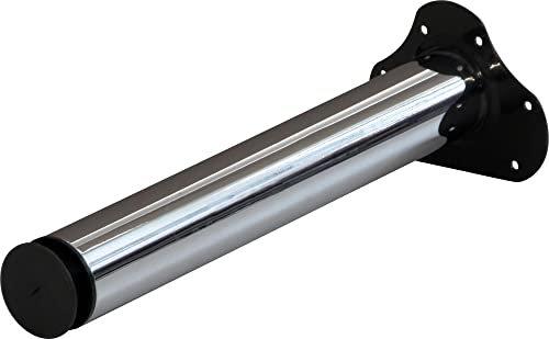 IB-Style - 4er Set Tischbeine / Möbelfüße | ohne Befestigungsschrauben | 29 Variationen | Höhenverstellbar | Ø: 60 mm, Form: Rund | verchromt | 110 cm + 2 cm regulierbar
