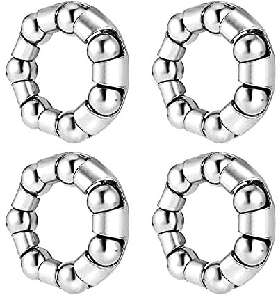 Yunmoxiao 4Pcs Bike Ball Bearing Retainer Replacement Mountain Bike Parts 3/16 x 7 Balls Bicycle Repair Accessories for Kids/Stretch Bicycle MTB Bicycle Ball Bearings Bracket Front Wheel