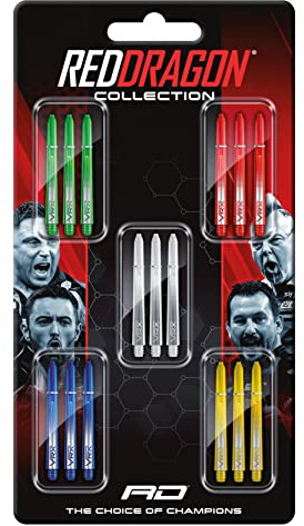 RED DRAGON VRX Dart Shaft Collection – 5 Sets Per Pack (15 Shafts) | Medium 46mm | Polycarbonate