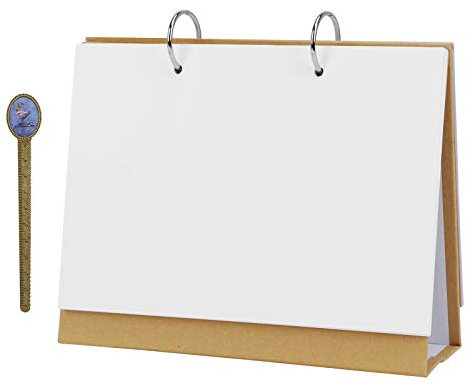 Vertikaler Schreibtisch Kalender Kraftpapier leerer Tischkalender DIY Monatskalender Schreibtischkalender Für Zuhause BüroSchlafzimmer Restaurant Desktop-Kalender Spiralalbum Kreative Malbücher