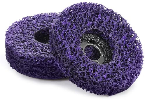 125mm Disco de lijado Grueso, 3 Unidades de 5 Pulgadas CSD Disco Abrasivo para Amoladora Angular Quitar Pintura Revestimiento (Púrpura)