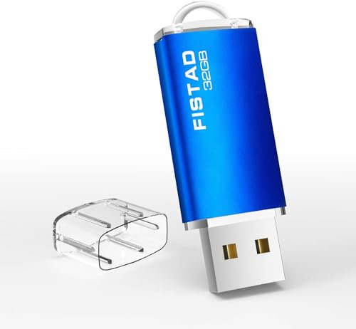 FISTAD - Memoria USB 32 GB, Thumb Drive USB 2.0, 32 GB Memory Stick Pen Drive 32 GB Flash Drive para PC, tableta, ordenador almacenamiento de datos