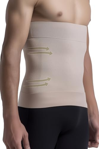 SLIMCELL Gambetti Pancera Contenitiva Uomo Modellante - Microfibra Traspirante Senza Cuciture, Fascia Addominale Dimagrante Pancia Piatta, Effetto Massaggiante 3D Invisibile - Made in Italy