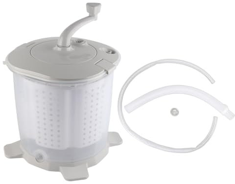 Lavatrice portatile a manovella nordica grigia Lavatrice manuale Asciugatrice centrifuga Casa Appartamenti Dormitori Forniture da campeggio