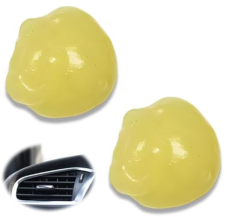 Cleaning Gel, Cleaning Car Putty Cleaning Kit, 2Pcs Reusable & Universal, Dirt & Dust Cleaner for Keyboards, Printers, Mobile Phones, Car Interiors, Remote Controls, Calculators & More