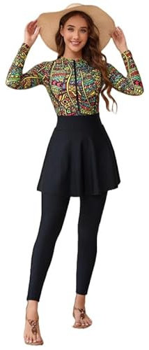 Namufeitrade Moda Fiore Stampato Burkini Set Costumi da Bagno per Le Donne Copertura Completa Musulmana Costume da Bagno Beachwear