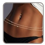 Gold Body Chain for Women Adjustable Belly Waist Chain Sexy Bikini Beach Jewelry for Women Waterproof Cute Hips Stomach Beaded Rope chain Belt Summer Vacation Accessories Gift For Her Boho Jewelry