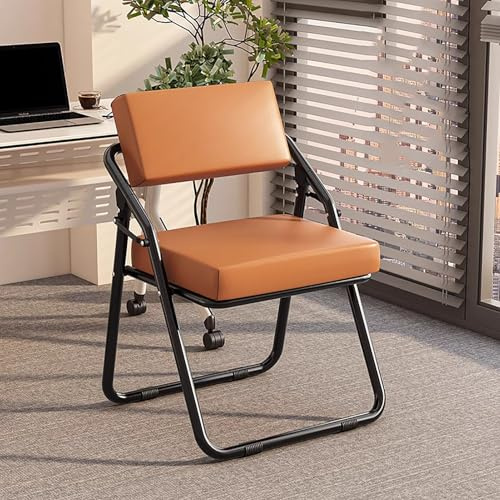 Sedia pieghevole impilabile imbottita con telaio in acciaio, comoda sedia per visitatori per campeggio e giardino, dimensioni 47 x 49 x 74 cm, portatile e per esterni