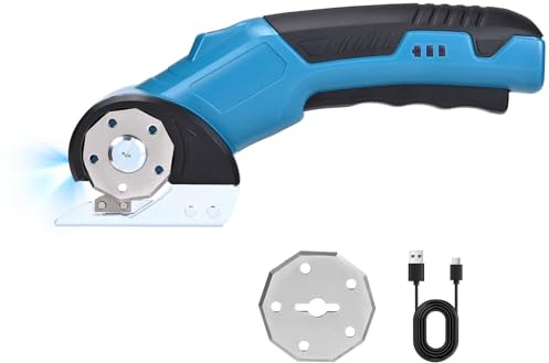 Yapasopu Electric Rotary Cutter 280 tr/min Épaisseur de coupe 8 mm Coupes électriques Ciseaux Cardboard sans fil pour tissu, papier, feutre, cuir, tapis
