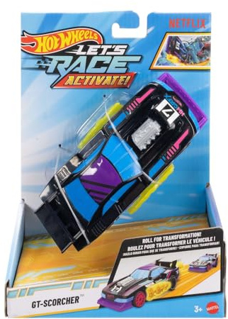 Hot Wheels Let's Race Activate! GT-Scorcher - Flames Activate as it Rolls! Leksaksfordon skala 1:32