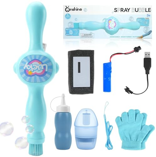 Nueva máquina de burbujas de humo 2026 | Soplador automático de burbujas recargable con luces coloridas y música, máquina mágica de burbujas de niebla para fiestas, playa, actividades al aire libre de