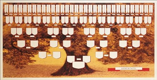 RNKVERLAG 2829 - Schmuck-Ahnentafel, 100 x 50 cm, 190 g/m², „Brauner Baum“ für 7 Generationen, 1 Stück