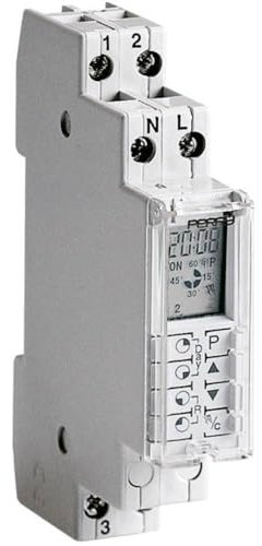 Perry – Zeitschaltuhr 1DIN wöchentliche Kabine Auslöser Automatische Umschaltung