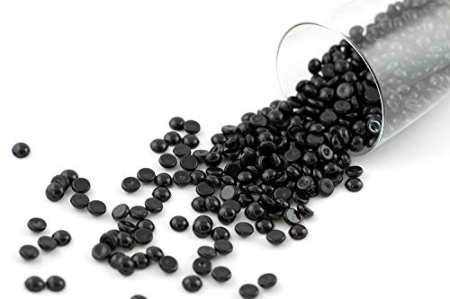 Creativery ca 100 g påse tautropfen ca Ø 7 mm Raindrops kristalltau deko granulat dekorgranulat transparent kristall 7mm Schwarz 030