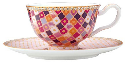 Maxwell & Williams Teas & C’s Kasbah Tea Cup and Saucer Set in Gift Box, Porcelain, Rose, 2 ml