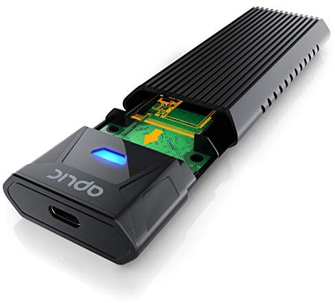 CSL - USB 3.2 Gen 2 SSD M.2 Festplattengehäuse USB 3.2 Gen 2 auf PCIe 3.0 und SATA - bis zu 10Gbps - kompatibel mit Größe 2242, 2260, 2280 - NVMe/SATA zu USB - unterstützt UASP