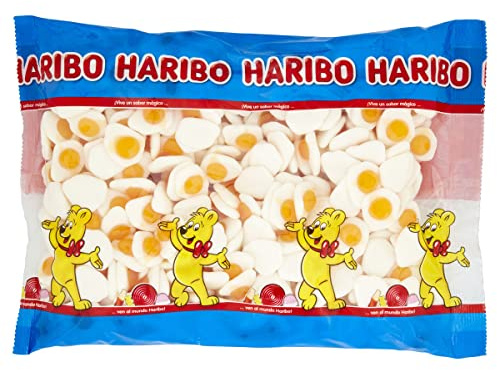 Haribo Oeufs à la casserole, bonbons gommeux, goût fruits, parfaits pour les fêtes et les doux moments de détente - 1,5 kg