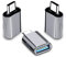 3 Pièces Adaptateur USB C mâle vers USB A 3.0 Femelle avec OTG, USB Type-C Thunderbolt 4/3 vers USB Femelle pour MacBook Pro/Air, iPad,Dell XPS, Samsung Huawei etc... Appareil Type-C - Gris sidéral