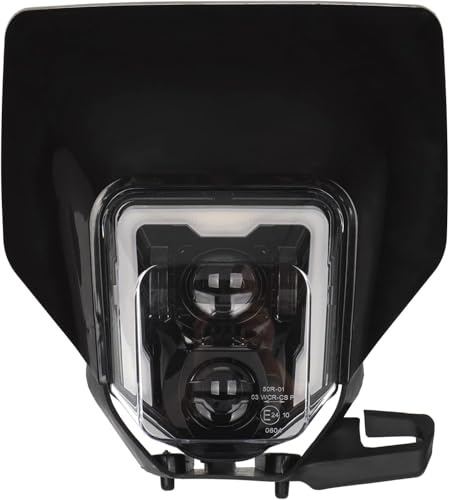 Motorcykel strålkastarplatta, strålkastare motorcykel kåpa mask-svart