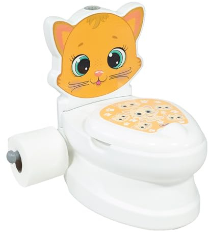 Kids Potty Training Toilet Seat | Toilet Potty with Flush Sound & Light | Portable Easy Clean Removable Pot & Seat | Toddler Potty Toilet | Educational Toddler Travel Essentials | One Size