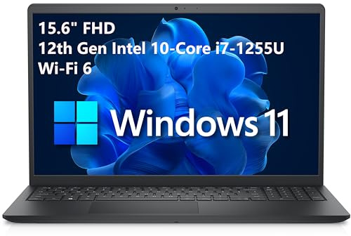 Dell Inspiron 15 3520 15.6-Inch FHD Laptop, Intel 12th Gen 10-Core i7-1255U up to 4.8GHz, 64GB DDR4 RAM, 4TB PCIe SSD, 802.11AC WiFi, Bluetooth, Black