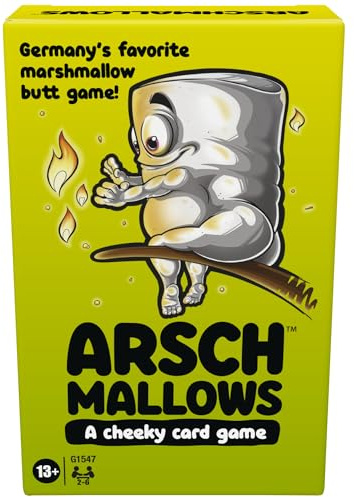 Hasbro Gaming Arschmallows Game | Marshmallow Butt Game | Funny Party Card Games for Teens, Adults, and Families | 2 to 6 Players | Indoor Summer Activities | Ages 13+ (Amazon Exclusive)