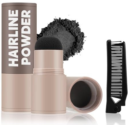 Apooliy Poudre de retouche de racine avec brosse，Poudre d'ombre pour la racine des cheveux pour femmes et hommes，Waterproof Hair Shading Sponge Pen Filler