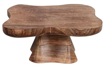 Divit Shilp Vassoio in Legno Naturale, Ciotola per Insalata, Verdure e Frutta, Vassoio Grande e Profondo per la Famiglia, le Feste. (Pot Stand)