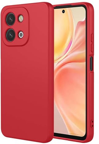 GOGME Phone Case for Huawei Honor Magic 7 / Magic7 with Anti-Scratch Microfiber Lining Liquid Silicone Shockproof Protective Back Cover Slim Soft TPU Bumper Shell, Red