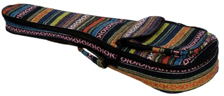 TOGEVAL 1pièce à Ukulélé Portable avec Poches De Rangement Housse Arc-Ciel pour Instruments Musicaux Design Pratique Et pour Voyage Et Usage