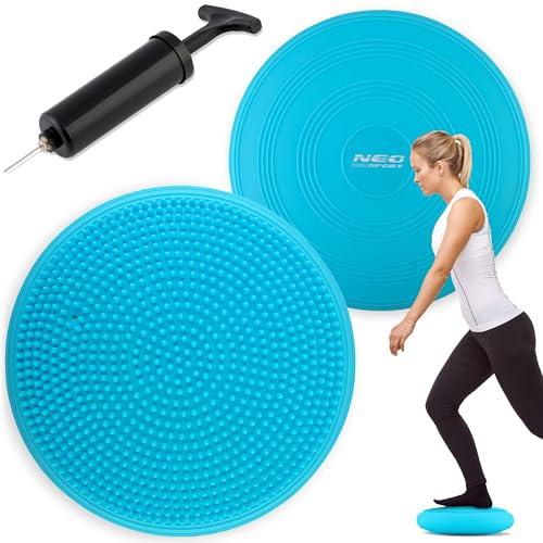 Neo-Sport Disco de equilibrio cojín sensorial de ejercicio 33 cm NS-958 azul