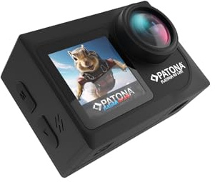 PATONA Action Cam Life SL4, 5K, 120 fps, 64 MP, EIS, 120° 6G + IR | Big Set: 2 batterie agli ioni di litio + doppio caricatore + scheda da 64 GB, molti accessori