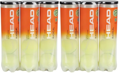 HEAD Radical Tennis Balls Tri-Pack (12 Balls) (Pack of 2)