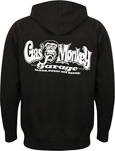 Gas Monkey Garage Zip Hoody OG Logo, Größe:S, Farbe:black