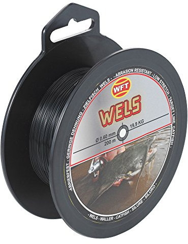WFT Zielfisch Wels 200m - Monofile Wallerschnur, Durchmesser/Tragkraft:0.60mm / 19.9kg Tragkraft